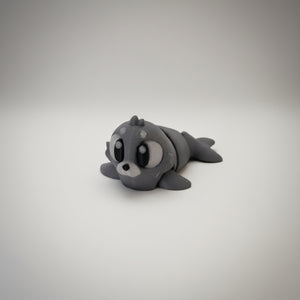 Flexi Seal | Small 3D Printed Articulated Toy | Cute Flexible Seal Figurine | Mini Fidget Desk Toy | 3D Print Gift for Ocean & Animal Lovers