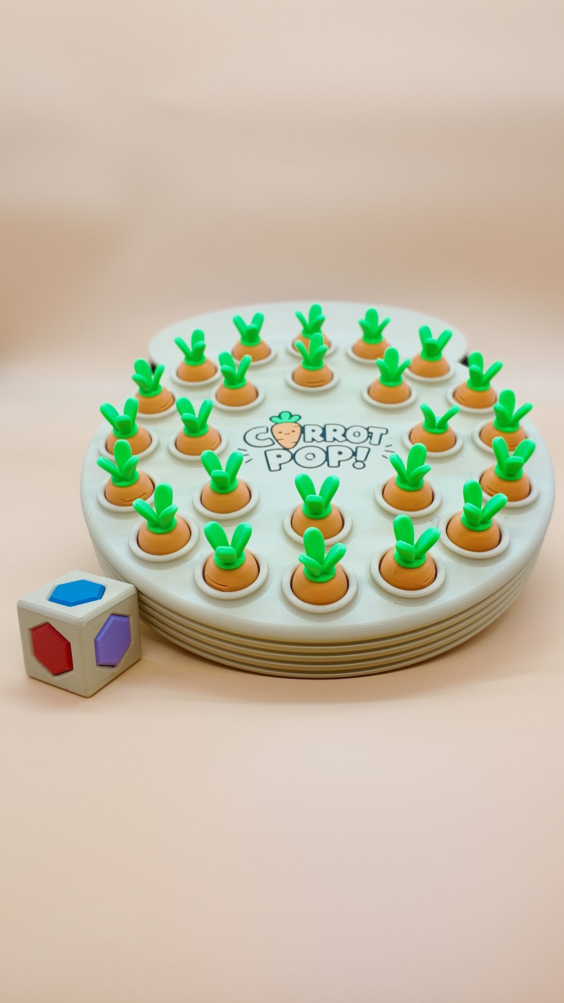 Jeu de Mémoire Carottes Carrot Pop | Jeu Enfant Imprimé 3D