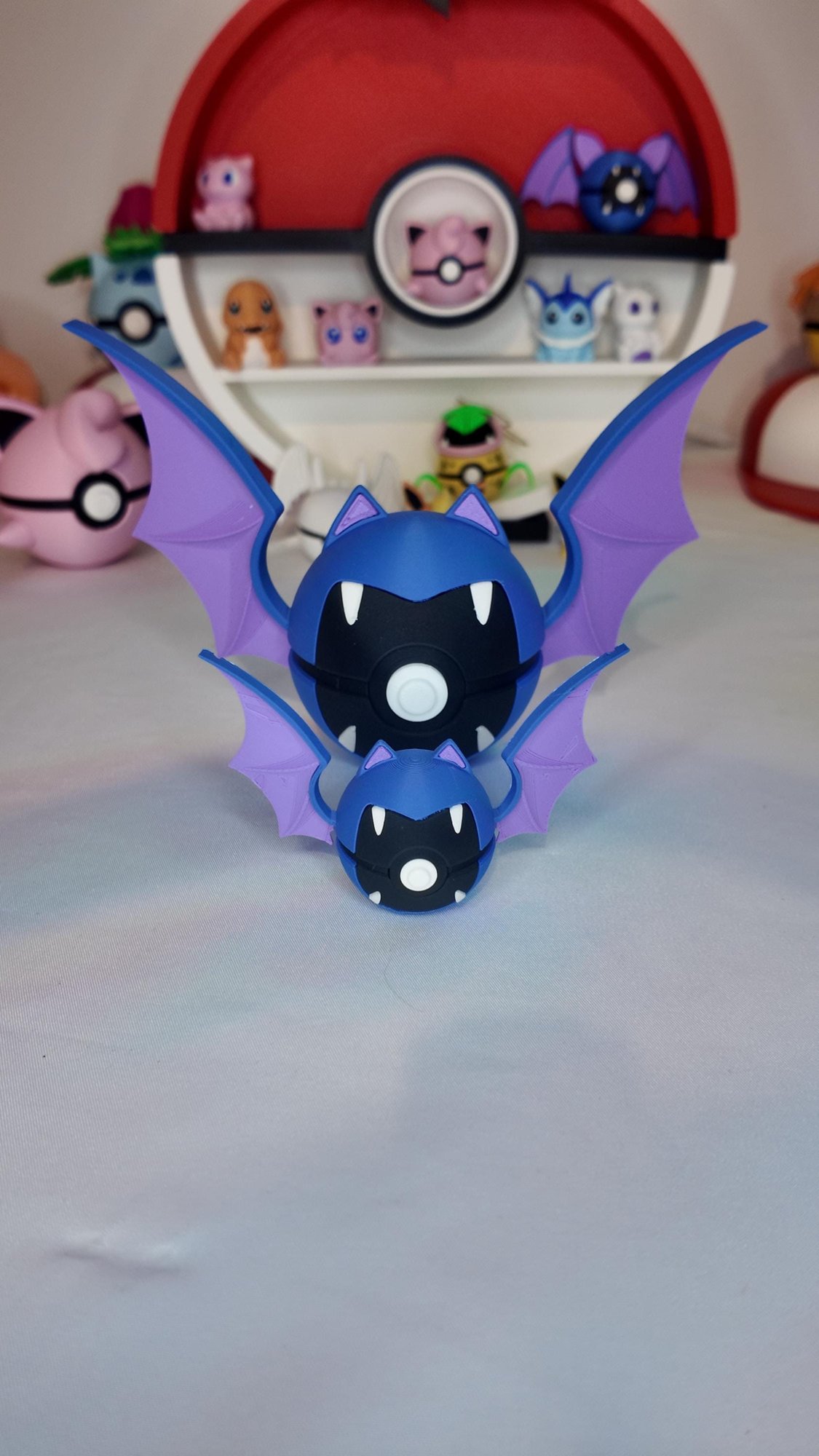 Golbat Pokeball 3D Printed Collectible | Pokémon Desk Decor | Gamer Gift | Dark Pokémon Display